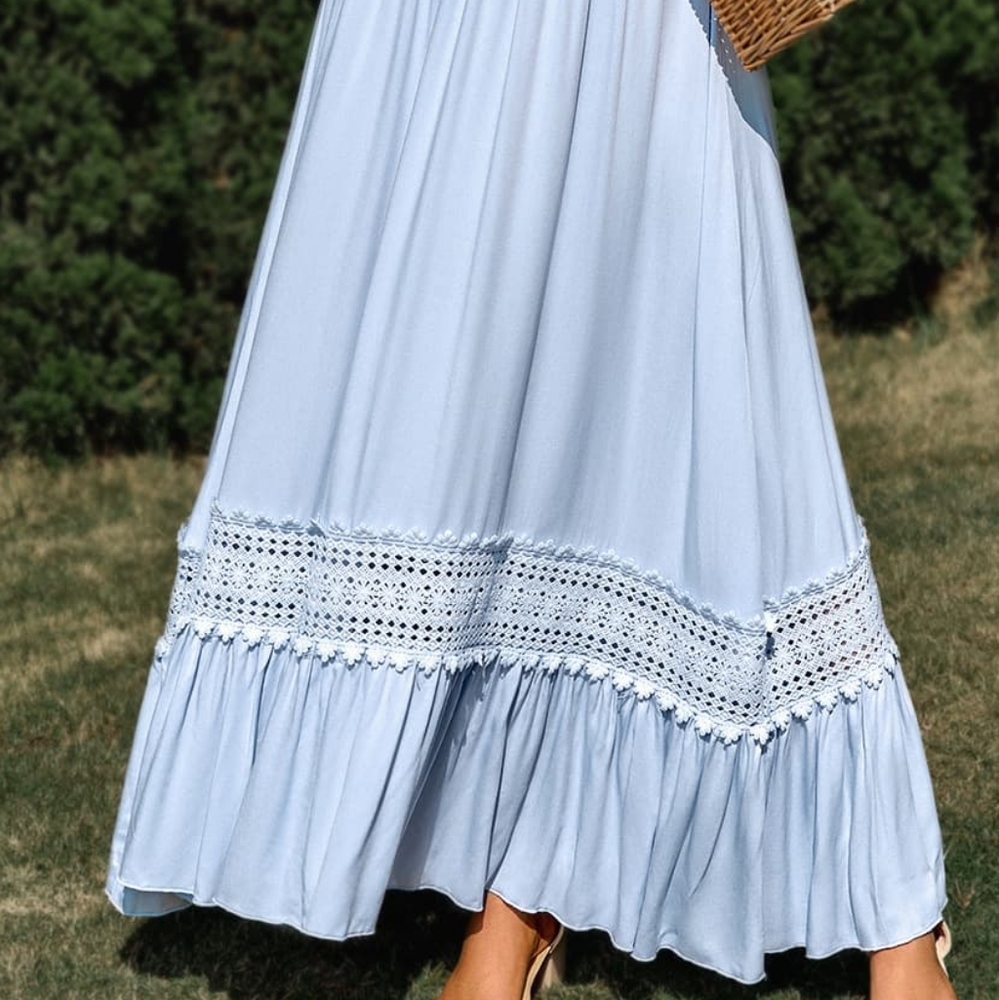 Neriah Smocked Waist Maxi Dress - Blue - Picture 5 of 5